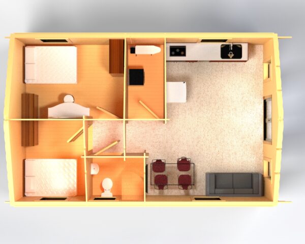 Clodagh (2 Bed, 1 Bath)