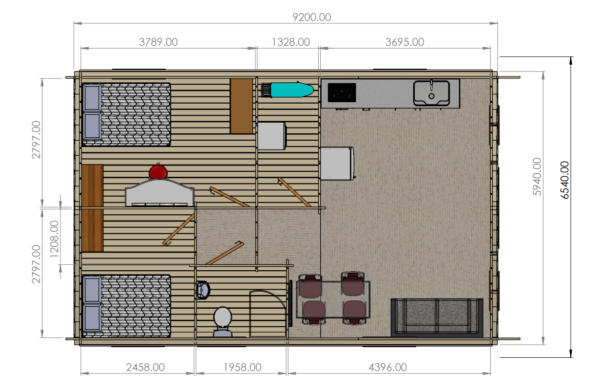 Clodagh (2 Bed, 1 Bath)